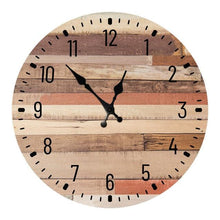 Load image into Gallery viewer, Wooden Wall Clock 10 Inch Silent Non Ticking Quartz Wall Clock 10 Inch Silent Non-Ticking Wooden Wall Clocks Battery Operated Country Retro Rustic Style Decorative for Living Room Kitchen  Retro Fashion Wood Wall Clock Decorative for Living Room Kitchen
