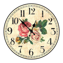 Load image into Gallery viewer, Wooden Wall Clock 10 Inch Silent Non Ticking Quartz Wall Clock 10 Inch Silent Non-Ticking Wooden Wall Clocks Battery Operated Country Retro Rustic Style Decorative for Living Room Kitchen  Retro Fashion Wood Wall Clock Decorative for Living Room Kitchen
