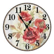 Load image into Gallery viewer, Wooden Wall Clock 10 Inch Silent Non Ticking Quartz Wall Clock 10 Inch Silent Non-Ticking Wooden Wall Clocks Battery Operated Country Retro Rustic Style Decorative for Living Room Kitchen  Retro Fashion Wood Wall Clock Decorative for Living Room Kitchen
