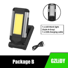 Load image into Gallery viewer, Work Light Rechargeable LED Camping Waterpoof Portable Multifunctional Adjustable USB Light Hanging Hook&amp; Magnetic Base Flashlight For Hurricane Camping Hiking Riding Fishing Jogging Household
