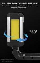 Load image into Gallery viewer, Work Light Rechargeable LED Camping Waterpoof Portable Multifunctional Adjustable USB Light Hanging Hook&amp; Magnetic Base Flashlight For Hurricane Camping Hiking Riding Fishing Jogging Household
