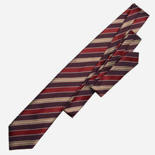Load image into Gallery viewer, Vesuvio - Silk Jacquard Tie - Red and Burgundy
