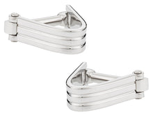Load image into Gallery viewer, Wrap Around Cufflinks - Rhodium Silver
