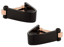 Load image into Gallery viewer, Wrap Around Cufflinks - Rose Gold Black

