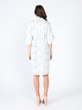 Load image into Gallery viewer, Wrap denim V-collar neck dress
