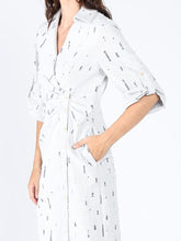 Load image into Gallery viewer, Wrap denim V-collar neck dress
