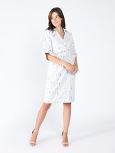 Load image into Gallery viewer, Wrap denim V-collar neck dress
