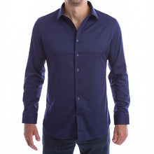 Load image into Gallery viewer, goTIELESS Ultimate Dress Shirt (Navy)
