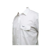 Load image into Gallery viewer, Bullhide Logo Western Shirt ( White ) - Men's Western Shirt
