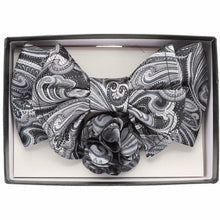Load image into Gallery viewer, Vittorio Farina XL Bow Tie, Pocket Square &amp; Flower Lapel Pin
