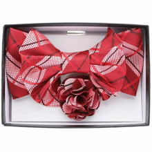 Load image into Gallery viewer, Vittorio Farina XL Bow Tie, Pocket Square &amp; Flower Lapel Pin
