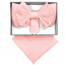 Load image into Gallery viewer, Vittorio Farina XL Solid Bow Tie &amp; Pocket Square
