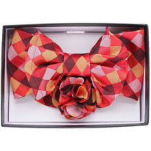 Load image into Gallery viewer, Vittorio Farina XL Bow Tie, Pocket Square &amp; Flower Lapel Pin
