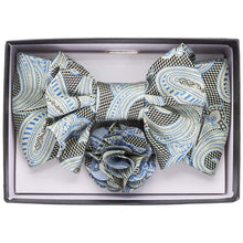 Load image into Gallery viewer, Vittorio Farina XL Bow Tie, Pocket Square &amp; Flower Lapel Pin
