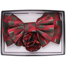 Load image into Gallery viewer, Vittorio Farina XL Bow Tie, Pocket Square &amp; Flower Lapel Pin
