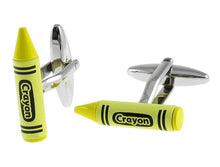 Load image into Gallery viewer, Yellow Crayon Cufflinks
