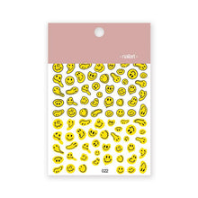 Load image into Gallery viewer, Yellow Smiles Sun Moon Clouds 3D Nail Stickers For Halloween Theme Slider Decals Nail Art Decorations Design  3D Self-Adhesive Nail Decorations Accessories Women Girls Manicure Decorations Nail Art Supplies Water Transfer Decals
