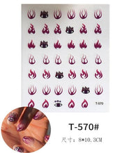 Load image into Gallery viewer, Yellow Smiles Sun Moon Clouds 3D Nail Stickers For Halloween Theme Slider Decals Nail Art Decorations Design  3D Self-Adhesive Nail Decorations Accessories Women Girls Manicure Decorations Nail Art Supplies Water Transfer Decals
