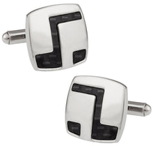 Load image into Gallery viewer, Zig Zag Stainless Cufflinks
