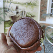 Load image into Gallery viewer, Handmade Leather Coin Purse - Compact &amp; Durable Zipper Pouch
