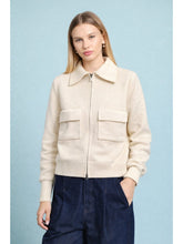 Load image into Gallery viewer, Zip up long sleeve collared jacket with pockets

