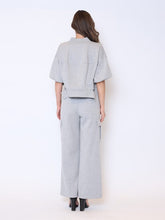 Load image into Gallery viewer, Zip-Up Split Side Puff Sleeve Jacket
