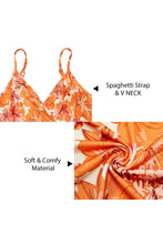Load image into Gallery viewer, Newshows Women's Summer Maxi Dress Spaghetti Strap Spring Casual Boho V Neck Split Beach Long Flowy Dresses Trendy X-Large Orange Floral Pink - # GIAA231710004
