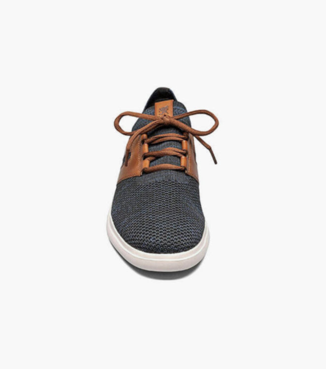 Stacy Adams MOXLEY Cognac with Navy Knit Lace Up Sneaker