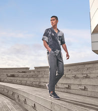 Load image into Gallery viewer, Stacy Adams MOXLEY Black/Gray Knit Lace Up Sneaker
