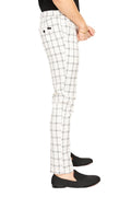 Load image into Gallery viewer, Barabas CP27 CHECK ALL THE BOXES WHITE Checkered Slim Fit Dress Pant
