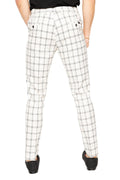 Load image into Gallery viewer, Barabas CP27 CHECK ALL THE BOXES WHITE Checkered Slim Fit Dress Pant
