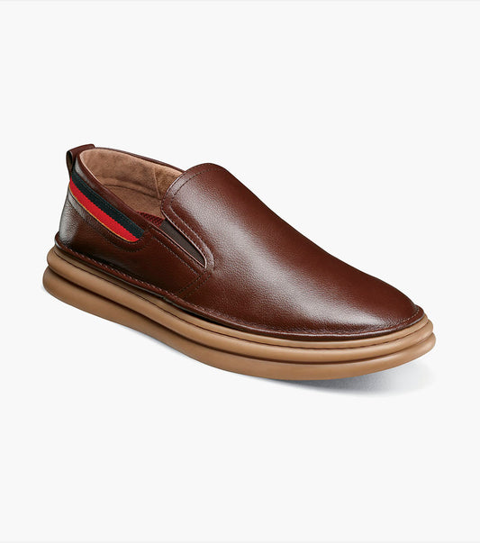 Stacy Adams Delmar Chocolate Brown Plain Toe Slip-on Men’s Comfort Shoe