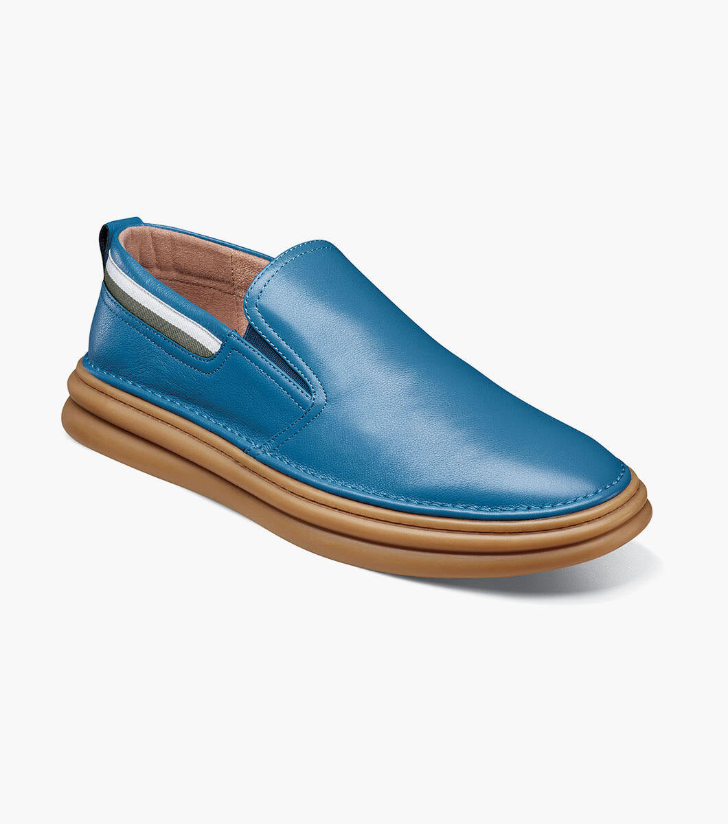 Stacy Adams Delmar French Blue Plain Toe Slip-on Men’s Comfort Shoe