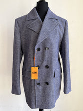 Load image into Gallery viewer, Bellucci Trends Brando B234 Blue Pattern Double Breasted Short Overcoat/ Peacoat
