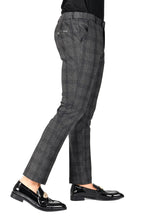 Load image into Gallery viewer, Barabas CP118 ASK ME ANYTHING Grey and Black Checkered Slim Fit Dress Pant

