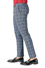 Load image into Gallery viewer, Barabas CP124 DEEP SEA POKE Grey and Pink Checkered Slim Fit Dress Pant
