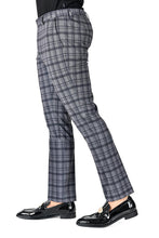 Load image into Gallery viewer, Barabas CP134 UNPRETENTIOUS Grey and Black Checkered Slim Fit Dress Pant
