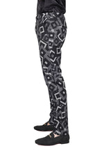 Load image into Gallery viewer, Barabas CP148 TOWN SQUARE NYC Black Cube Print Slim Fit Dress Pant
