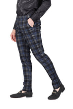Load image into Gallery viewer, Barabas CP154 PANTSELLA Black and Navy Checkered Slim Fit Dress Pant
