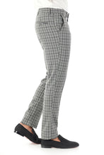 Load image into Gallery viewer, Barabas CP63 CALL THE SHOTS Grey and White Checkered Slim Fit Dress Pant
