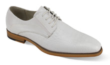 Load image into Gallery viewer, Giovanni Mason White Croc-print Leather Hand Made Oxford Men&#39;s Dress Shoes
