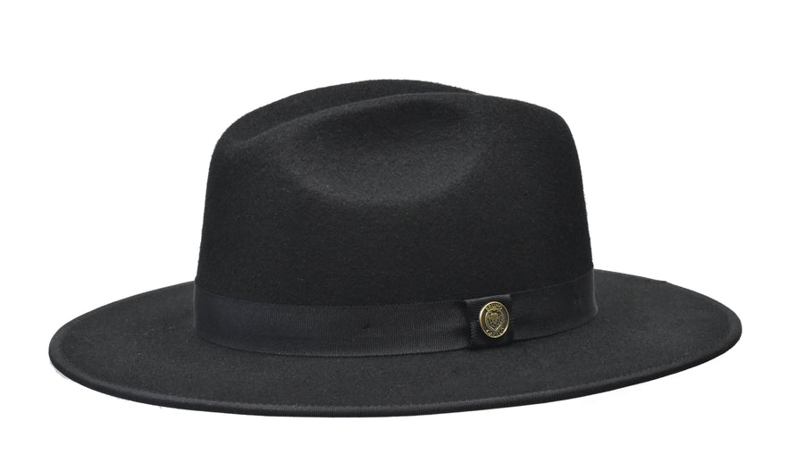 Bruno Capelo The Monarch 2-Tone 100% Australian Wool Men's Big Brim Fedora Dress Hats