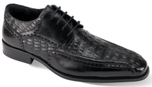 Load image into Gallery viewer, Giovanni Milford Black Croc-print Leather Hand Made Oxford Men&#39;s Dress Shoes
