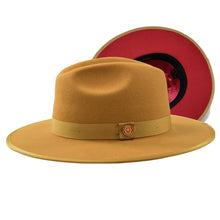 Load image into Gallery viewer, Bruno Capelo The Monarch 2-Tone 100% Australian Wool Men&#39;s Big Brim Fedora Dress Hats
