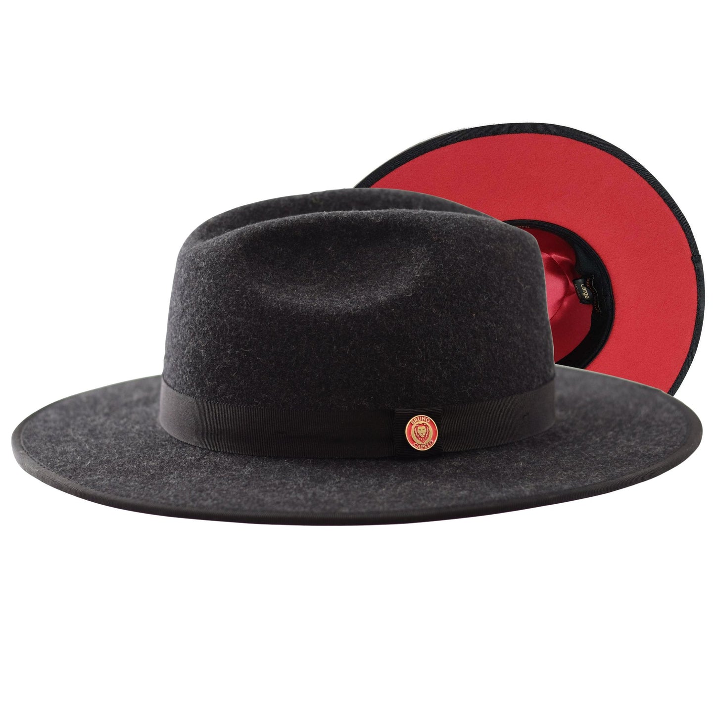 Bruno Capelo The Monarch 2-Tone 100% Australian Wool Men's Big Brim Fedora Dress Hats