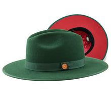 Load image into Gallery viewer, Bruno Capelo The Monarch 2-Tone 100% Australian Wool Men&#39;s Big Brim Fedora Dress Hats

