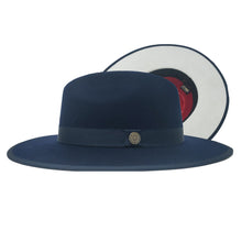 Load image into Gallery viewer, Bruno Capelo The Monarch 2-Tone 100% Australian Wool Men&#39;s Big Brim Fedora Dress Hats
