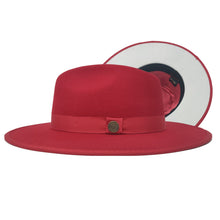 Load image into Gallery viewer, Bruno Capelo The Monarch 2-Tone 100% Australian Wool Men&#39;s Big Brim Fedora Dress Hats

