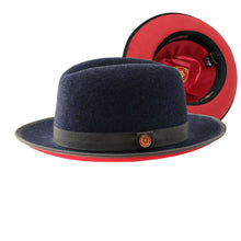 Load image into Gallery viewer, Bruno Capelo Princeton Fedora Two-Tone 100% Australian Wool Dress Fedora Hat
