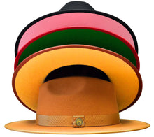 Load image into Gallery viewer, Bruno Capelo The Monarch 2-Tone 100% Australian Wool Men&#39;s Big Brim Fedora Dress Hats
